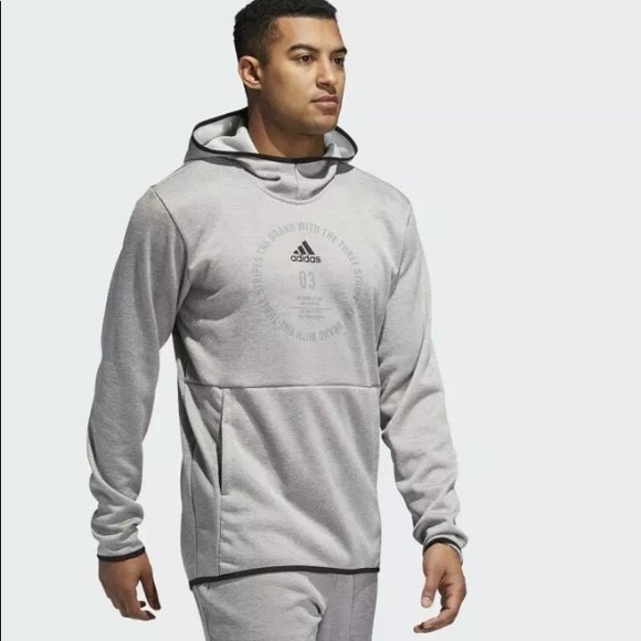 adidas Men's hoodie and Pants, Solid Grey - Picture 2 of 5